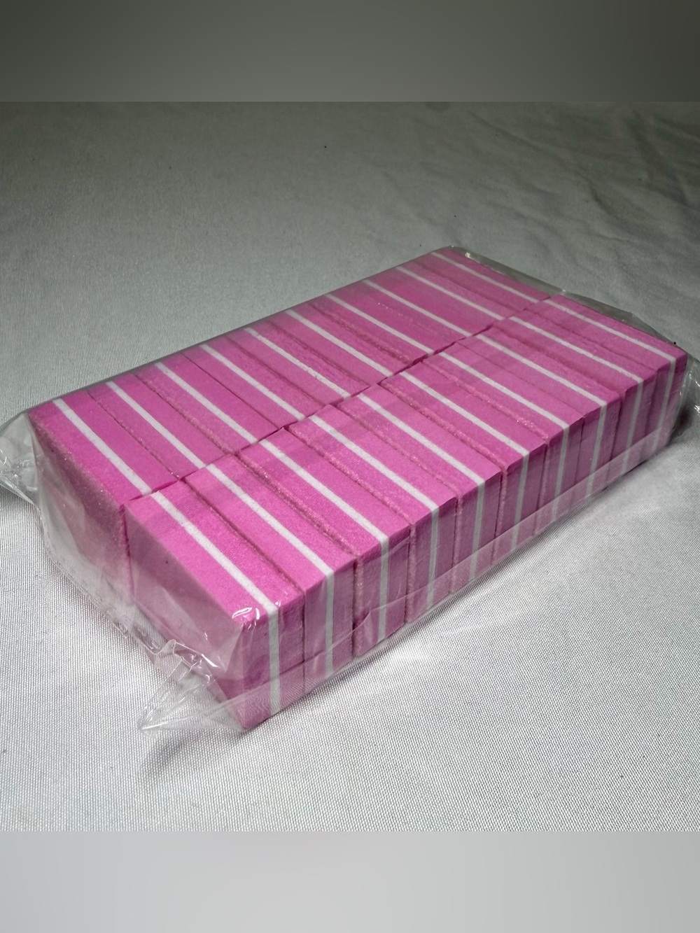 Pink Striped Buffer Blocks - Pack of 20